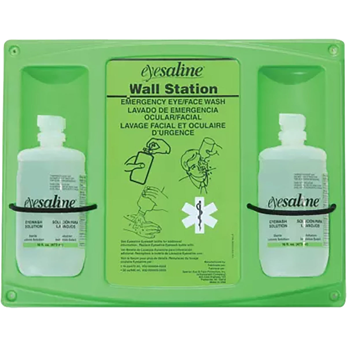 Fendall 32-000462-0000-H5 – 32 oz Double Bottle Eyewash Wall Station - Bottles Not Included