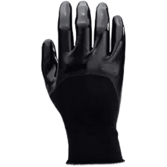 G-Tek 2232272N – Seamless Knit Polyester Glove with Nitrile Coated Smooth Grip on Palm, Fingers & Knuckles - 15 Gauge