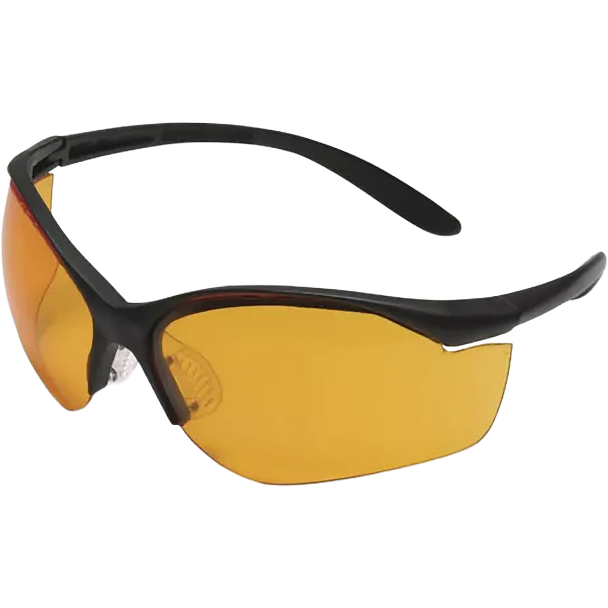 Howard Leight R-01537 – Howard Leight Vapor II black frame with orange lens tint and anti-fog coating Retail