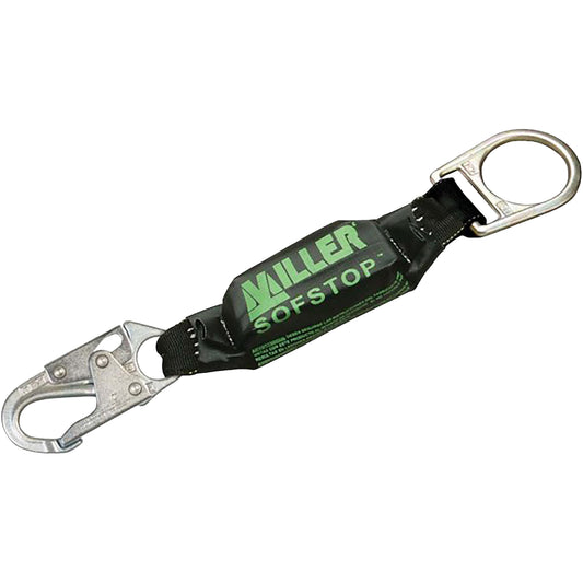 PIP Miller 928LS-Z7 Double Leg Lanyard with SofStop® Double Energy Absorber Pack and Locking Snap Hooks