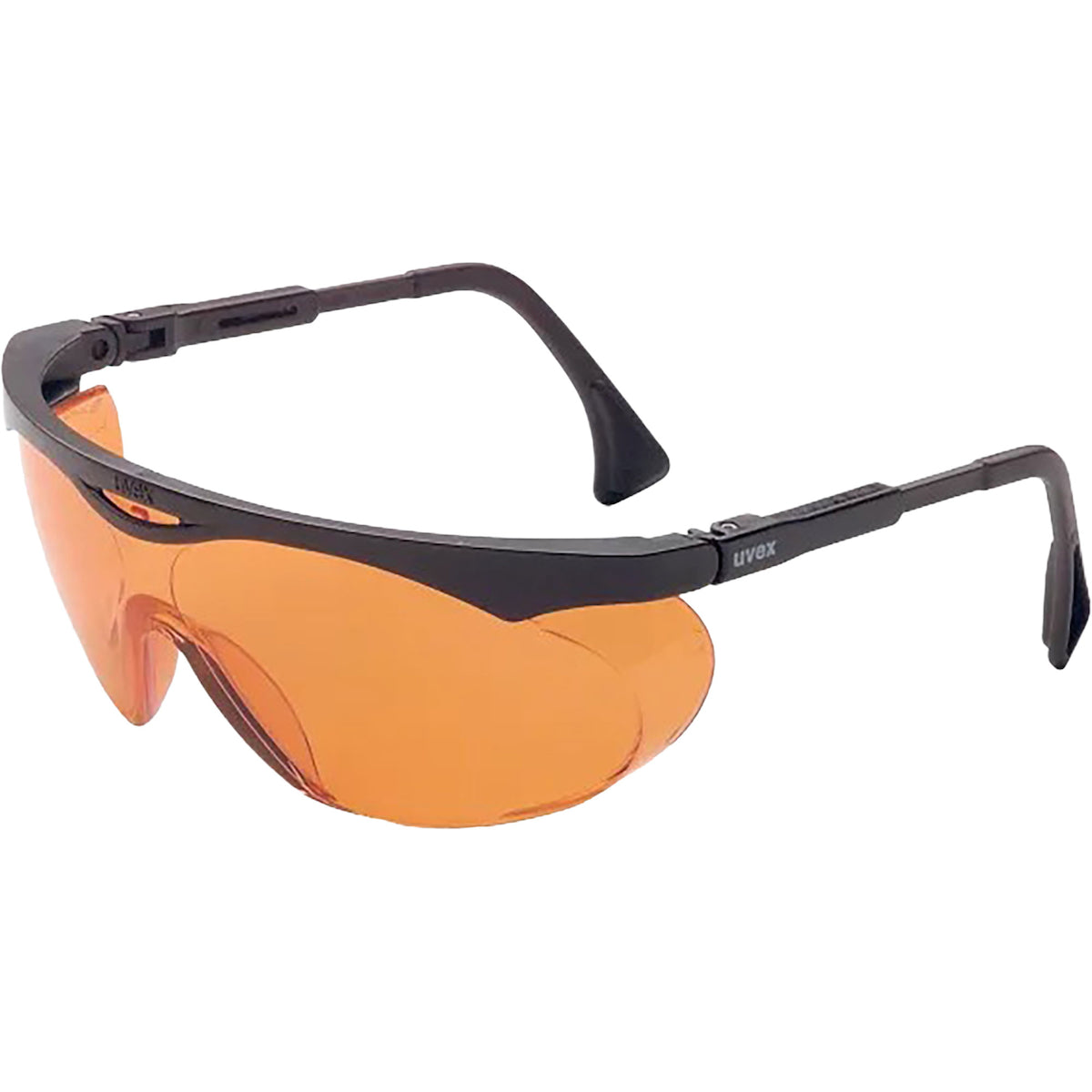 Uvex S1933X – Semi-Rimless Safety Glasses with Black Frame, SCT Orange Mirror Lens and Anti-Fog Coating