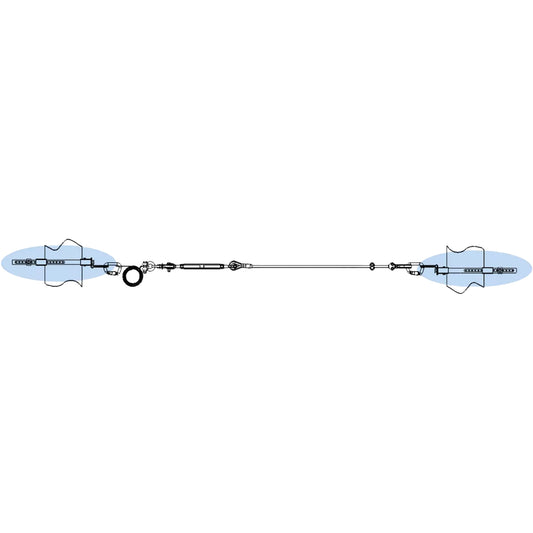 PIP Miller SG8815-12 Horizontal Lifeline Kit with Fixed Beam Anchors