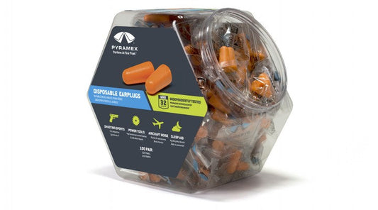 Pyramex Disposable Earplugs in Bin Earplugs Orange model PYDP1000BN