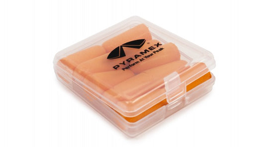 Pyramex Disposable Earplugs with Case Earplugs Orange model PYDP1000PC