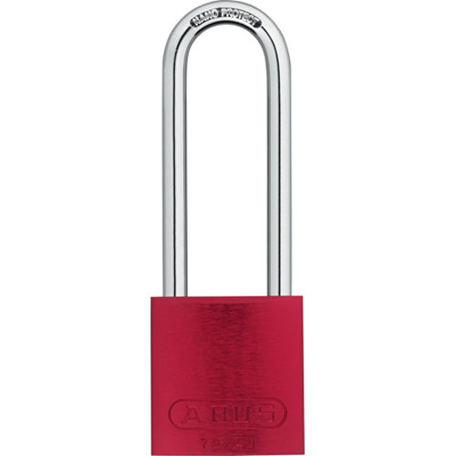 ZING Aluminum Safety Padlock, Keyed Different, 3" Shackle, 1-9/16" Body - RED
