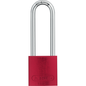 ZING Aluminum Safety Padlock, Keyed Different, 3" Shackle, 1-9/16" Body - RED