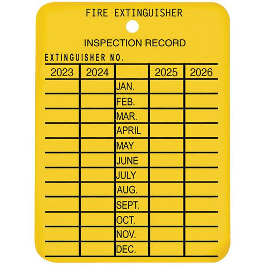 Plastic 4-Year Inspection Tag