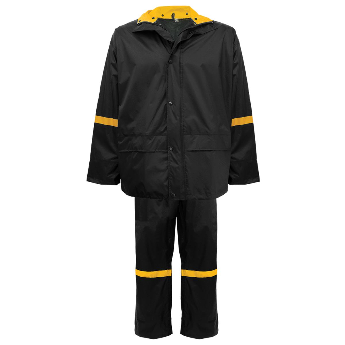 Global Glove R6400 - complete three-piece suit - black with yellow trim