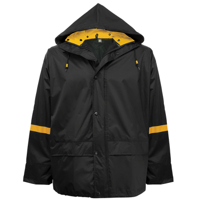 Global Glove R6400 - jacket with hood - black with yellow trim