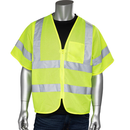 ANSI Type R Class 3 Dual Sized Value Zipper Mesh Vest