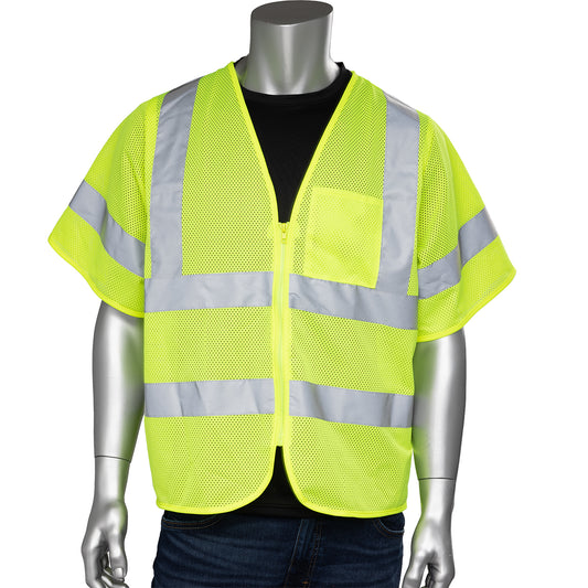 ANSI Type R Class 3 Dual Sized Value Zipper Mesh Vest
