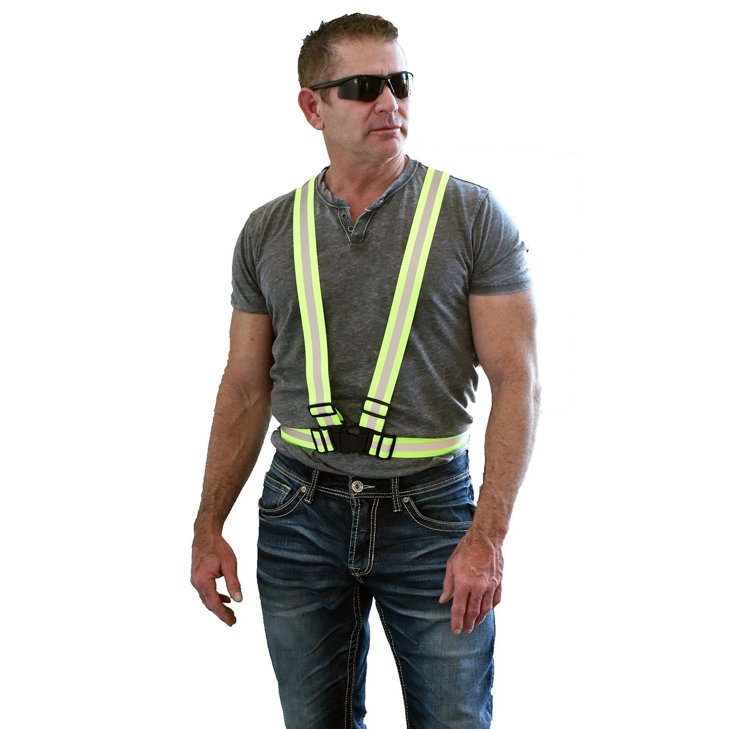 Cordova Lime Reflective Suspenders/braces, 4 Cm. #RB101 image 3