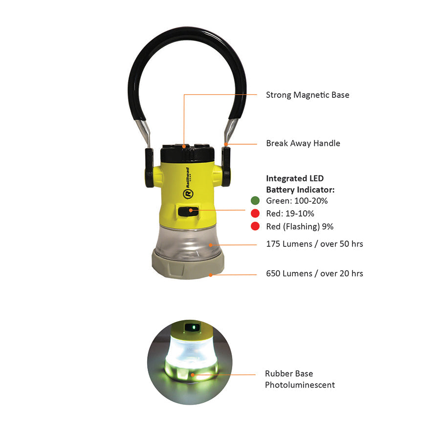 Trainman Lantern Clear LED With Magnet 3 C batteries included