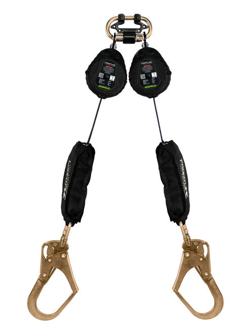 Frontline Fall RPW062R Web Twin Leg 6' SRL with Steel Rebar Hook Ends Polyurethane product image