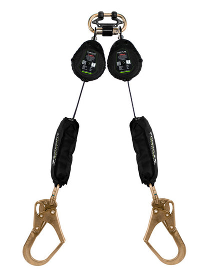 Frontline Fall RPW062R Web Twin Leg 6' SRL with Steel Rebar Hook Ends Polyurethane product image