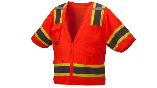 Pyramex RVZ34 Series Hi-Vis Safety Apparel 5X-Large Hi-vis Lime model RVZ3410X5