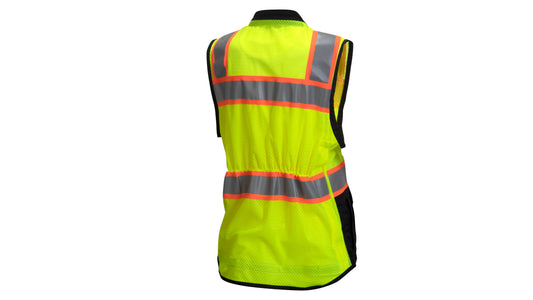 Pyramex RVZF61 Series Women s Vest Hi-Vis Safety Vests Small Hi-vis Lime model RVZF6110S