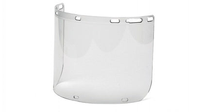 Molded Polycarbonate Face Shield with Slots for Chin Cup