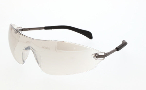 MCR Safety S22 - S22 Series Safety Glasses - Soft Non-Slip Temple Material - Smaller Lens Design - Frameless Design for Unobstructed View - Metal Alloy Hybrid Temples — manufacturer image 2