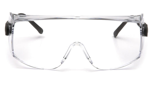 Pyramex Defiant Jumbo Safety Glasses Black Clear model SB1010SJ