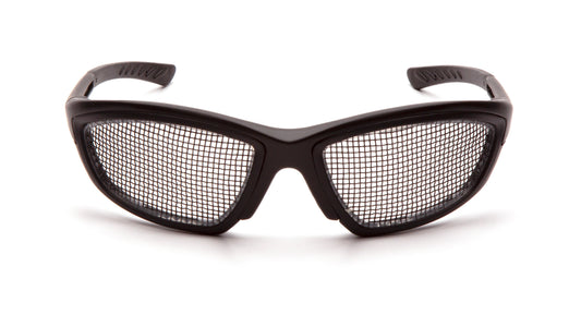 Pyramex Trifecta Wire Mesh Safety Glasses Black model SB74WMD