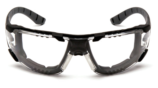 Pyramex Endeavor Plus Foam Padded Safety Glasses Black-Gray Clear model SBG9610STMFP