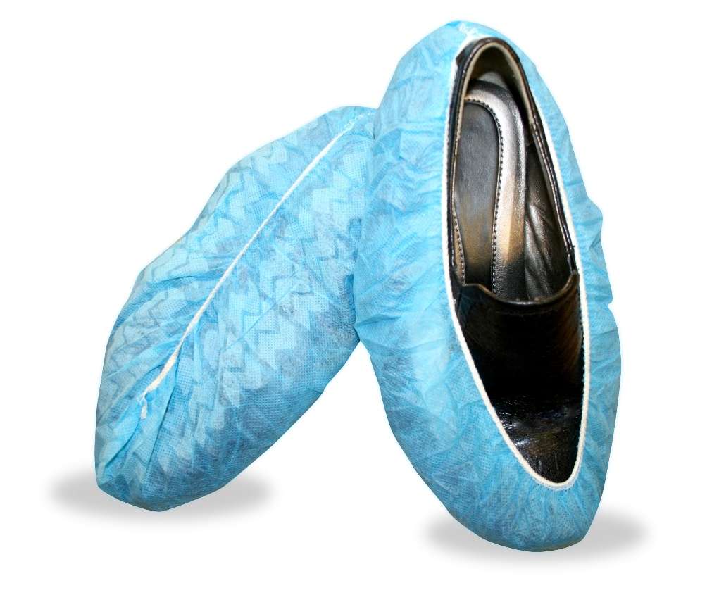 Cordova Blue Polypropylene Shoe Cover, Non-skid #SC40 - SC40L