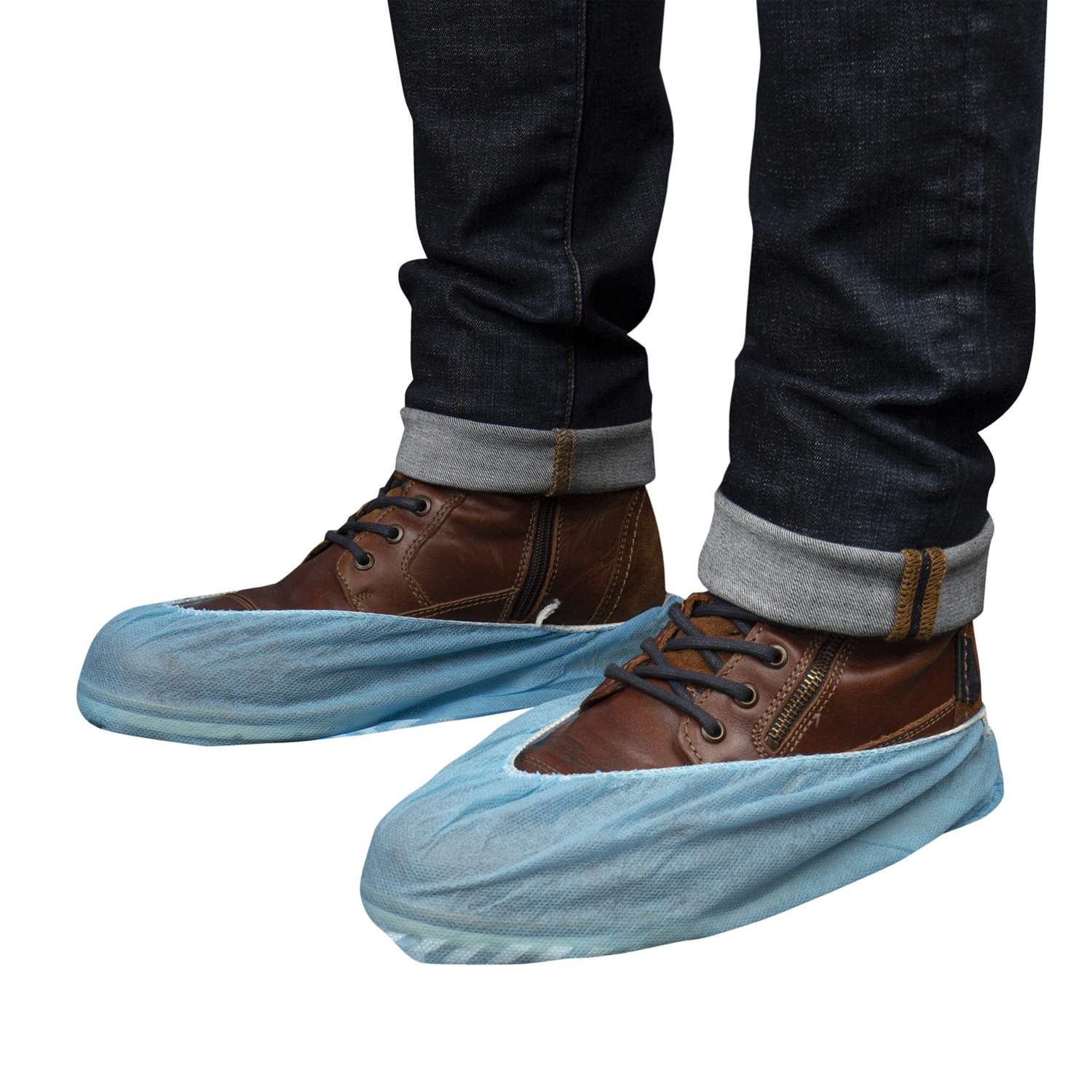 Cordova Blue Polypropylene Shoe Cover, Non-skid #SC40 - SC40L image 2