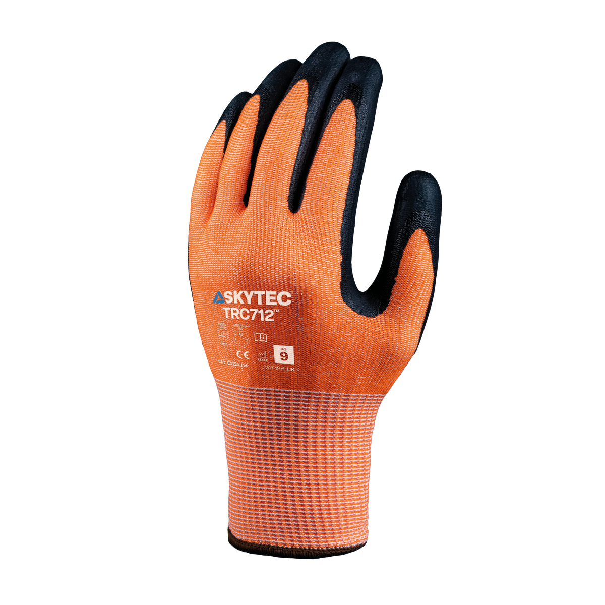 Skytec TRC712 - back of hand - orange and black