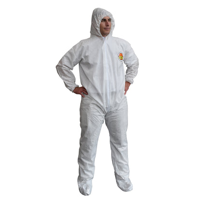 Cordova C-max™ White SMS Coverall With Hood & #SMS400 - SMS400M
