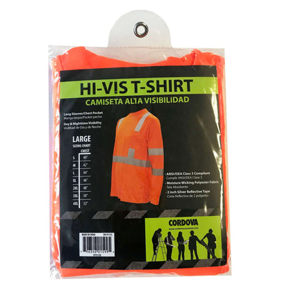 Cordova Class 3 Orange Birdseye Mesh Fabric T-sh #SPV510L image 2