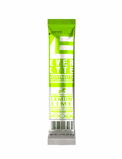 Sqwincher EverLyte Clear Hydration Powder Sticks, 20 oz Yield, 100/Case - Lemon-Lime