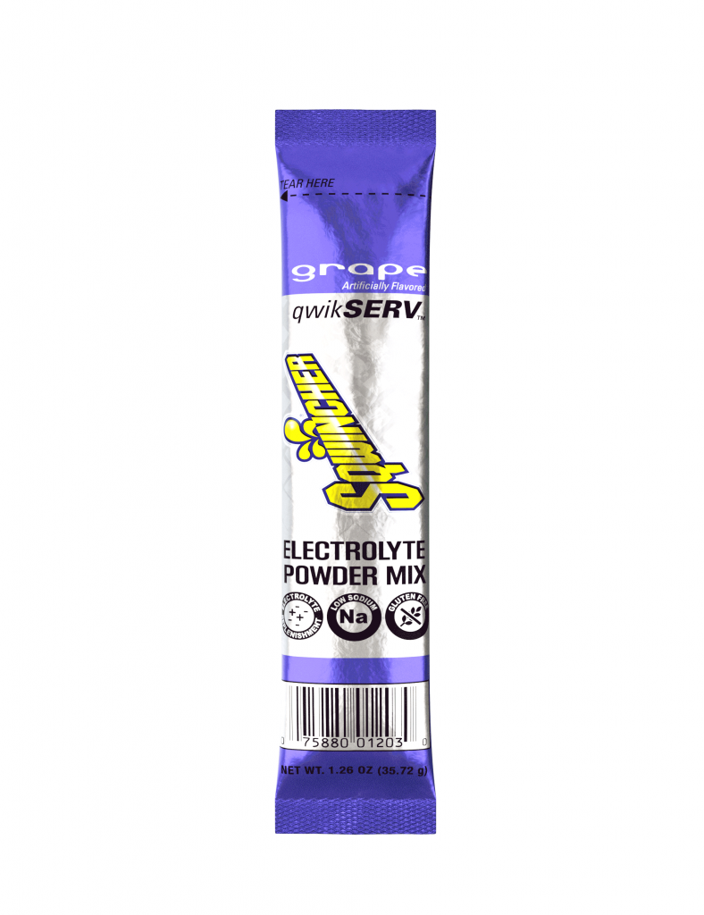 Sqwincher QwikServ Hydration Powder Sticks, 16.9 oz Yield, 100/Case - Grape