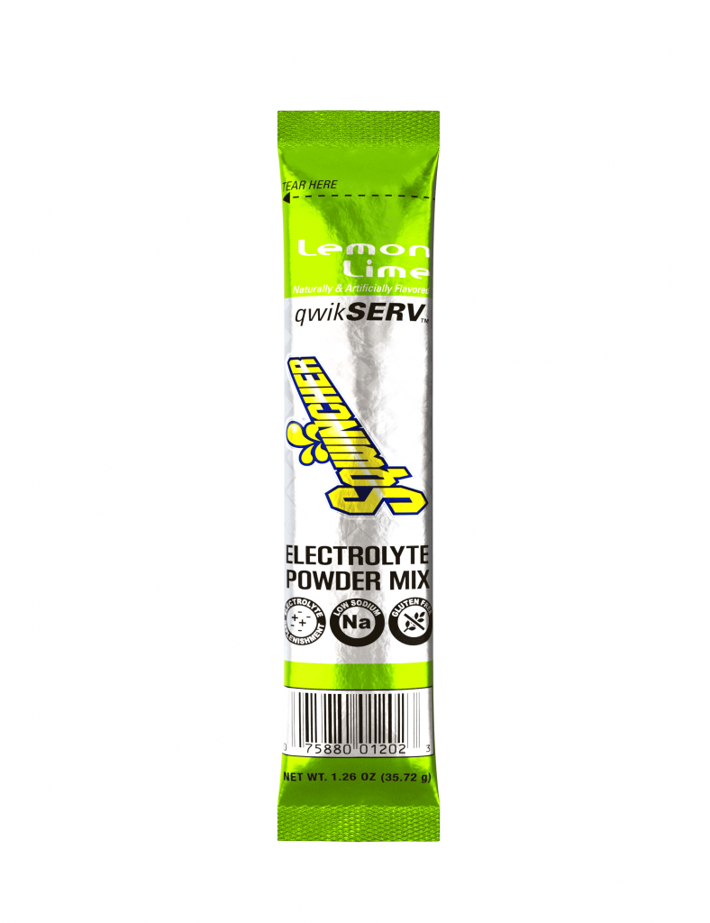 Sqwincher QwikServ Hydration Powder Sticks, 16.9 oz Yield, 100/Case - Lemon-Lime