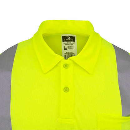 Radians ST12B Class 2 High Visibility Color Blocked Safety Short Sleeve Polo