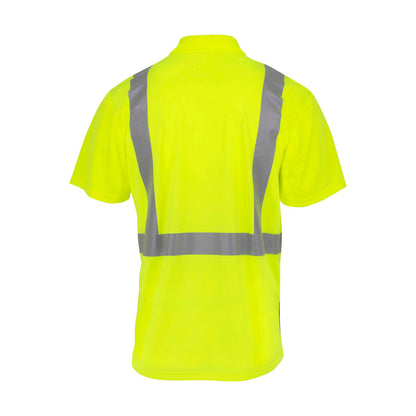 Radians ST12B Class 2 High Visibility Color Blocked Safety Short Sleeve Polo