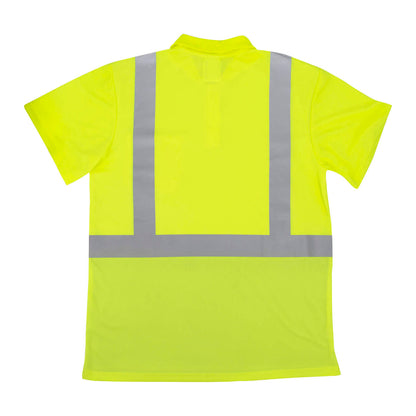Radians ST12B Class 2 High Visibility Color Blocked Safety Short Sleeve Polo