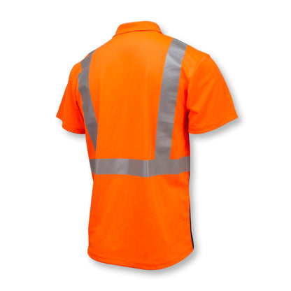 Radians ST12B Class 2 High Visibility Color Blocked Safety Short Sleeve Polo