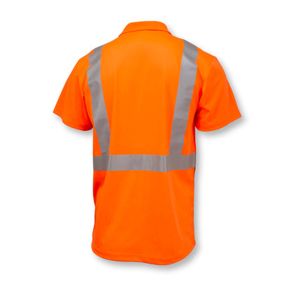 Radians ST12B Class 2 High Visibility Color Blocked Safety Short Sleeve Polo