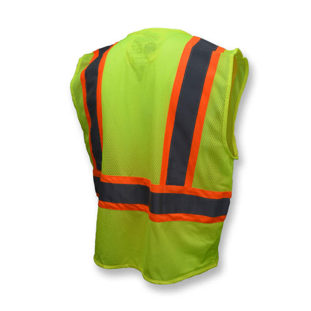 Radians Hi-Vis Green SV225 Class 2 Self Extinguishing Two-Tone Trim Safety Vest