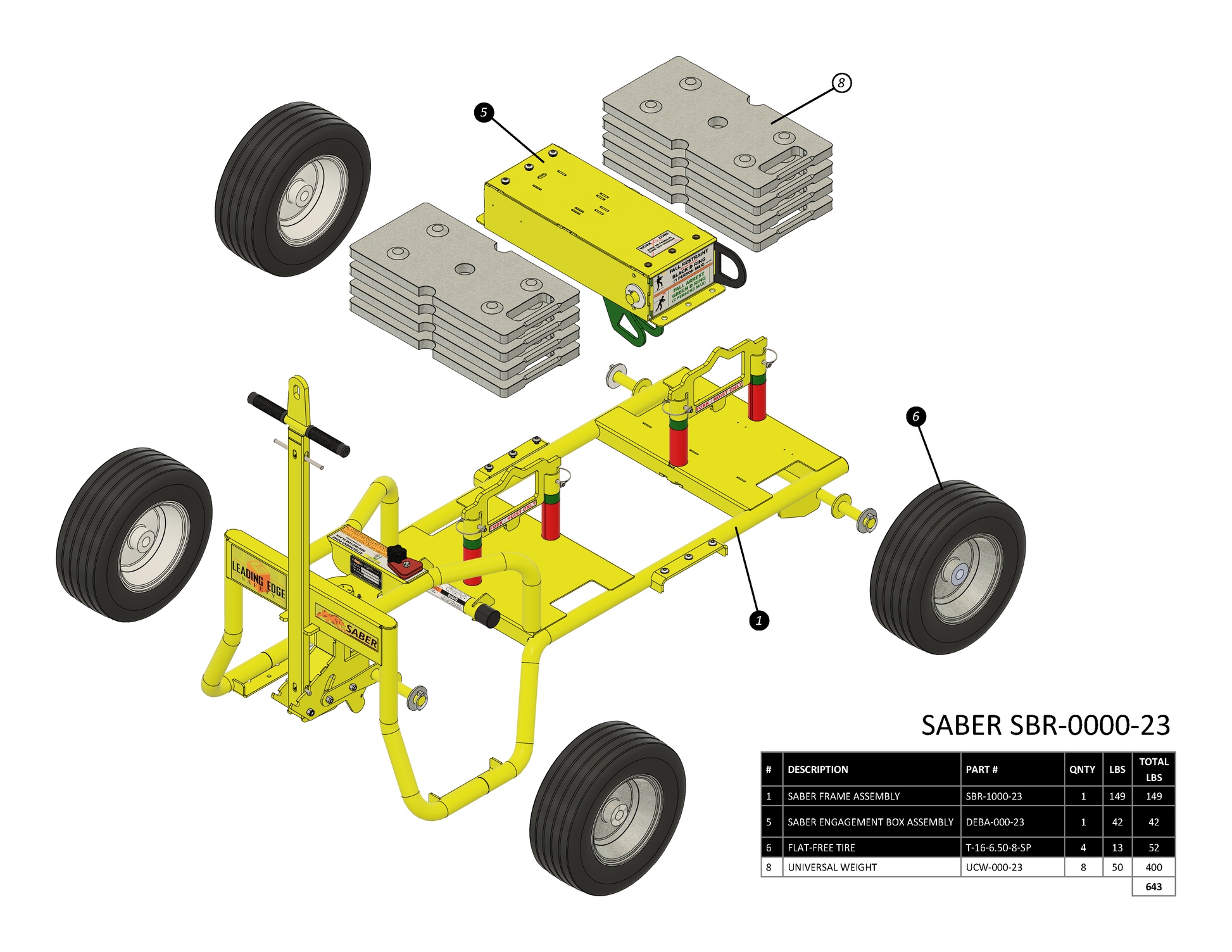 SBR-0000-23-ASM Saber Mobile Fall Protection System