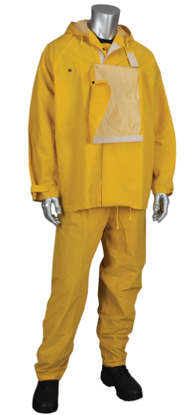 HydroFR™ PVC Jacket with Hood and Bib Overalls - 0.35 mm