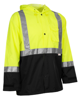 ANSI Type R Class 3 Waterproof Breathable Jacket with Black Bottom