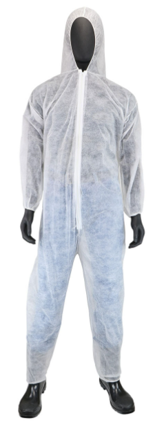 Standard Weight 20GSM SBP Coverall-Hood Elastic Wrist & Ankle