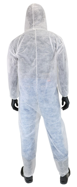 Standard Weight 20GSM SBP Coverall-Hood Elastic Wrist & Ankle