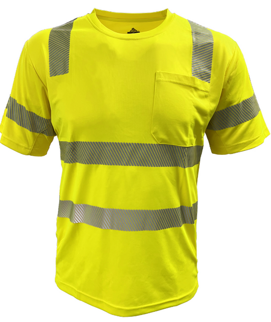 ANSI R Class 3 EcoChill Short Sleeve T-Shirt with Coolmax® Technology and UPF 50+ Sun Protection