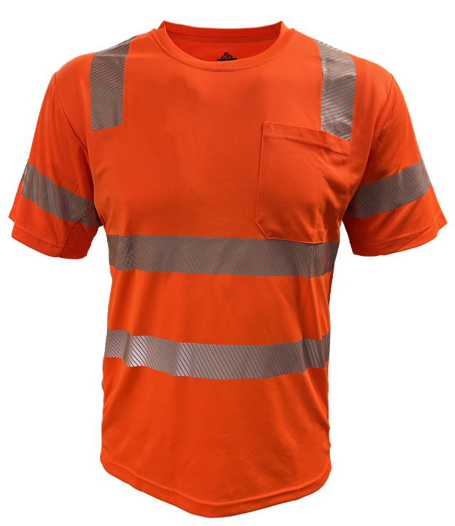 ANSI R Class 3 EcoChill Short Sleeve T-Shirt with Coolmax® Technology and UPF 50+ Sun Protection