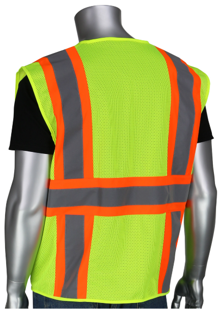 ANSI Type R Class 2 Two-Tone Six Pocket Mesh Vest