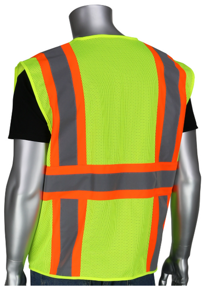 ANSI Type R Class 2 Two-Tone Six Pocket Mesh Vest