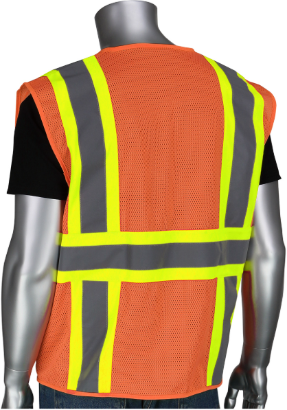 ANSI Type R Class 2 Two-Tone Six Pocket Mesh Vest